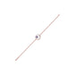 Crescent Shine Evil Eye Diamond Bracelet 9 KT / Rose Gold