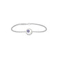 Crescent Shine Evil Eye Diamond Bracelet 9 KT / White Gold