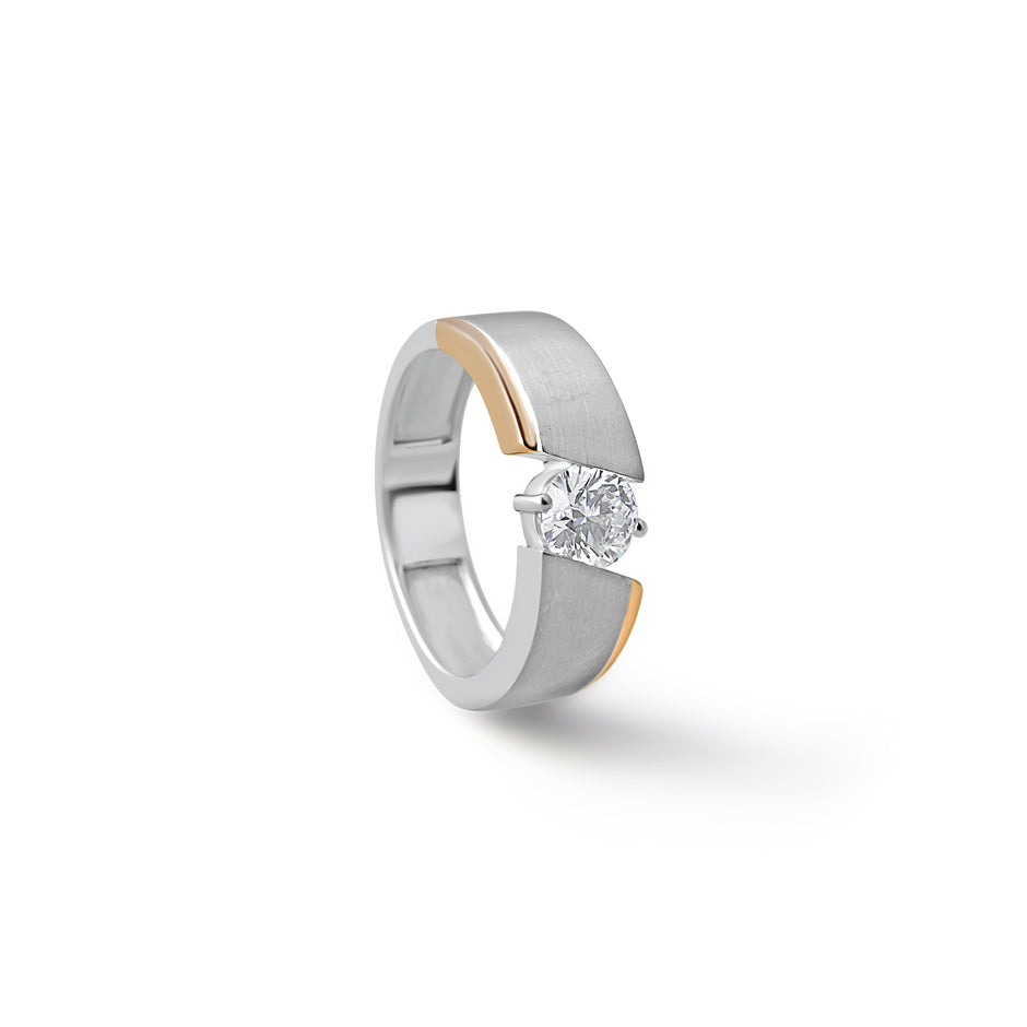 The Abstract Solitaire Men's Engagement Ring