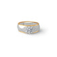 Duo Tone Solitaire Men's Engagement Ring