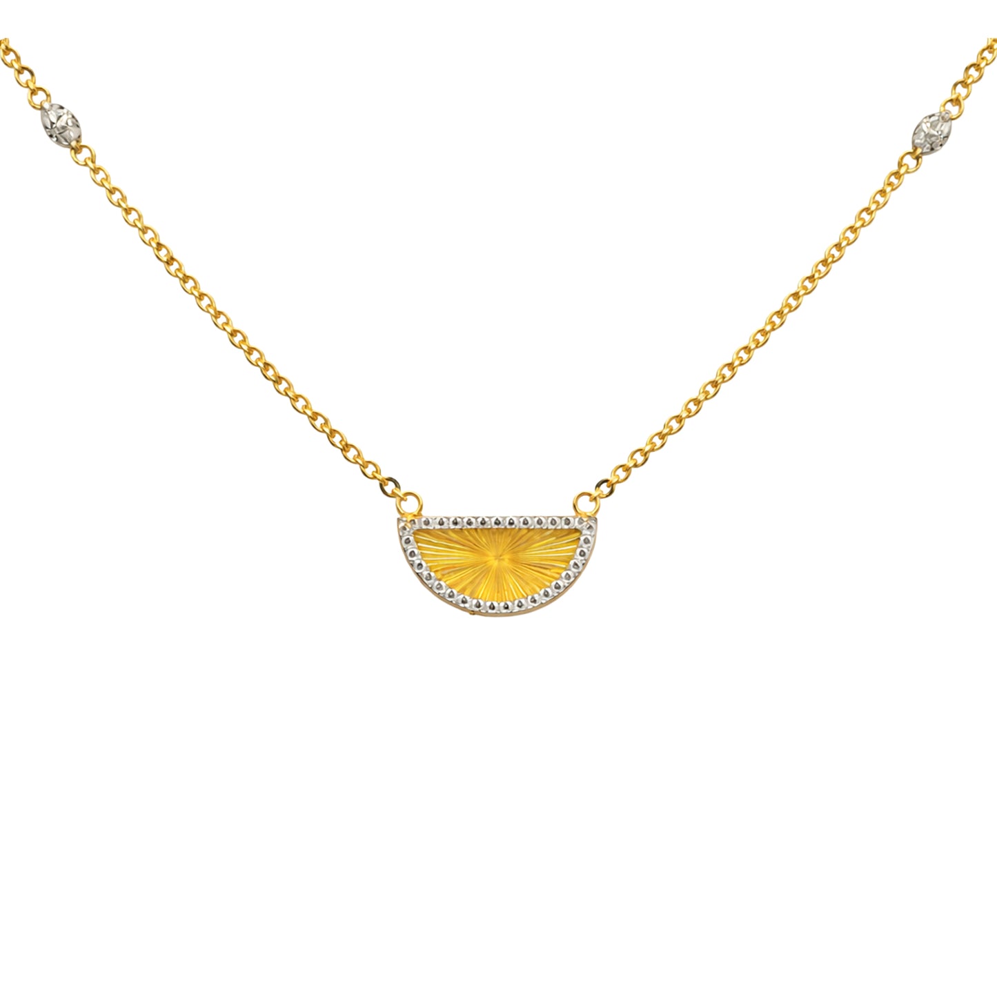 Textured Rectangular Gold Necklace
