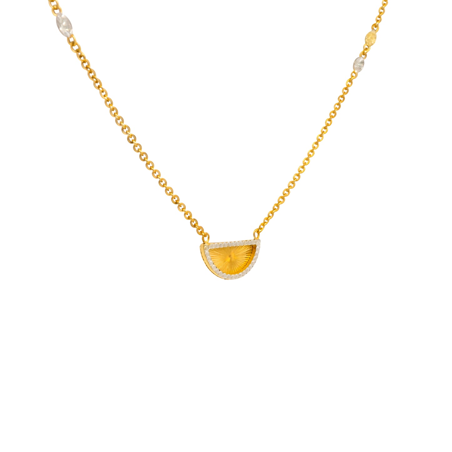 Textured Rectangular Gold Necklace