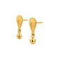 Velina Drop Ball Gold Earrings
