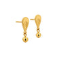 Velina Drop Ball Gold Earrings