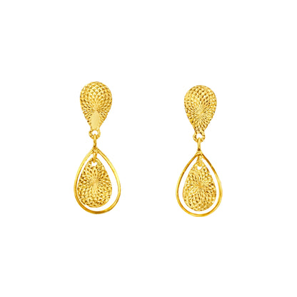 Aurelia Filigree Drop Gold Earrings
