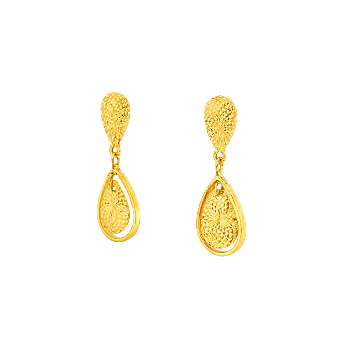 Aurelia Filigree Drop Gold Earrings