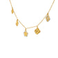 Floral Charm Multi-Motif Gold Chain Necklace