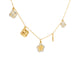 Floral Charm Multi-Motif Gold Chain Necklace