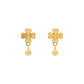 Petal Bloom Drop Gold Earrings