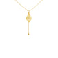 Radiant Clover Tassel Gold Necklace