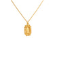 Textured Rectangular Gold Pendant