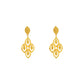 Textured Filigree Floral Drop Earrings