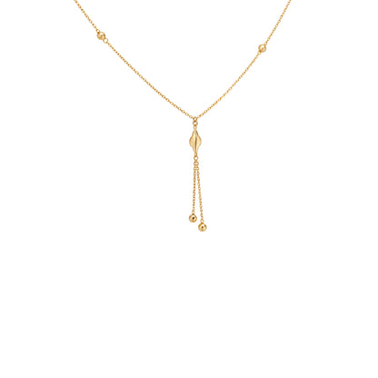 Clover Drop Gold Necklace