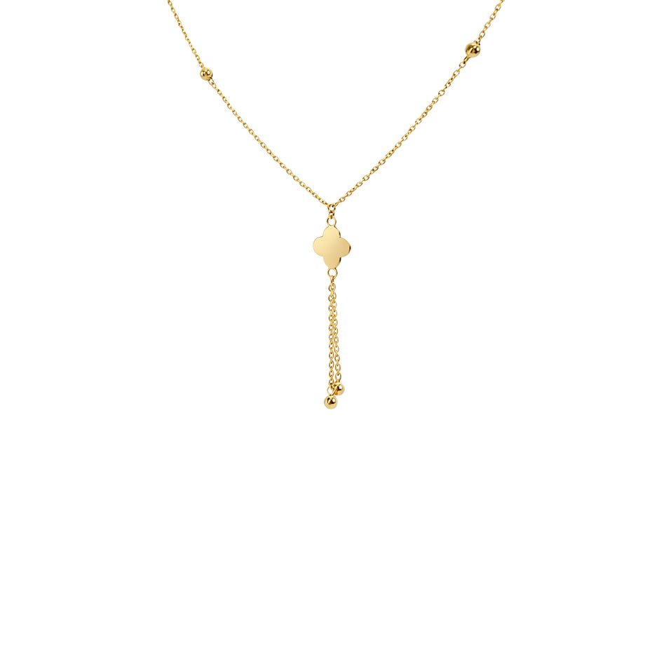 Clover Drop Gold Necklace