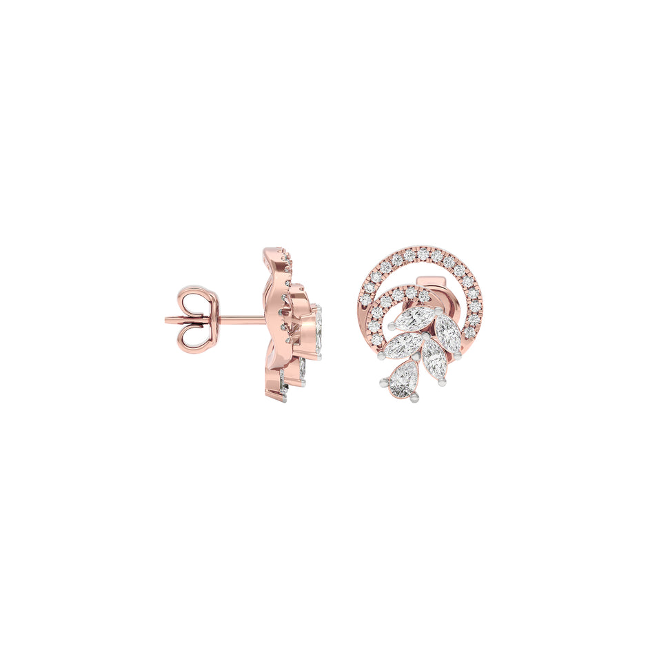 Cosmic Shine Diamond Earrings 18 KT / Rose Gold