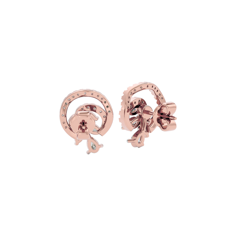 Cosmic Shine Diamond Earrings 18 KT / Rose Gold