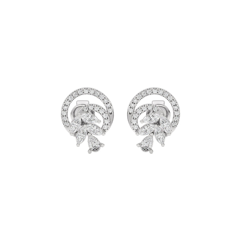 Cosmic Shine Diamond Earrings 18 KT / White Gold
