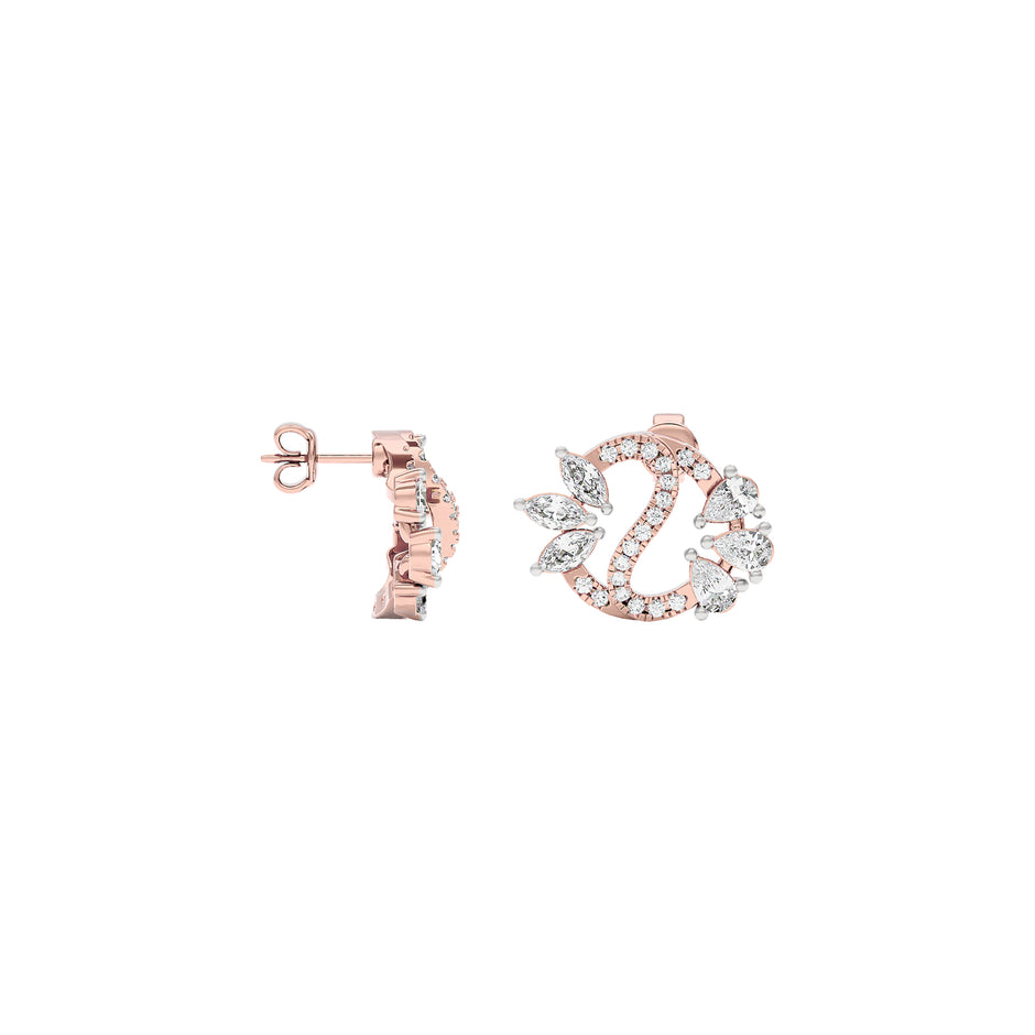 Stellar Shine Diamond Earrings 18 KT / Rose Gold