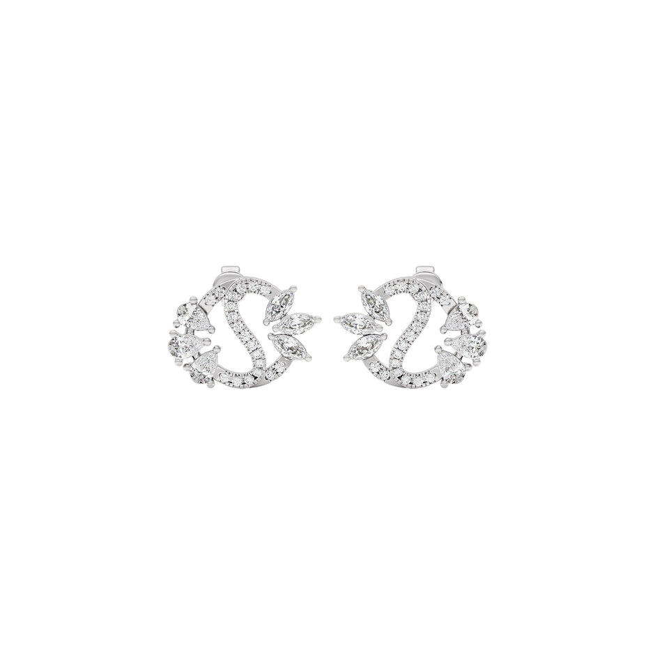 Stellar Shine Diamond Earrings 18 KT / White Gold