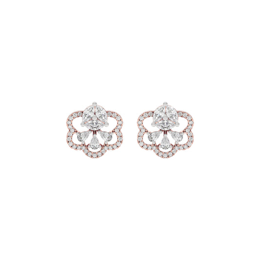 Florette Diamond Earrings 18 KT / Rose Gold