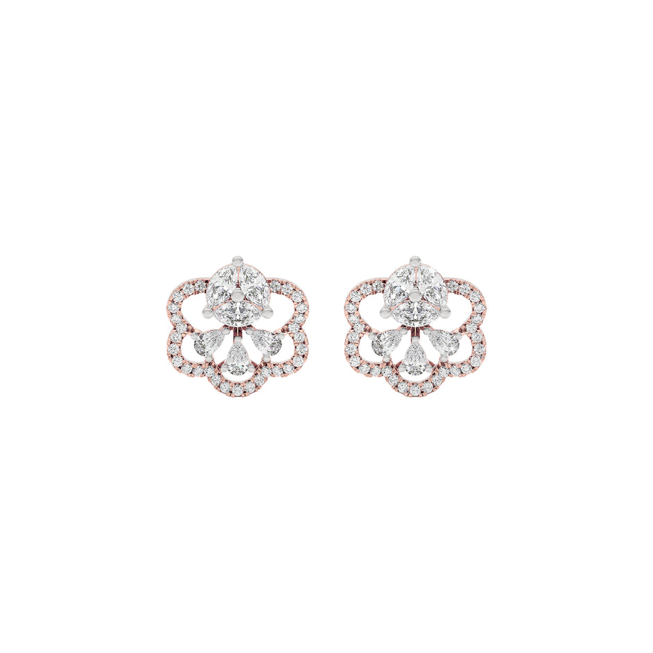 Florette Diamond Earrings 18 KT / Rose Gold