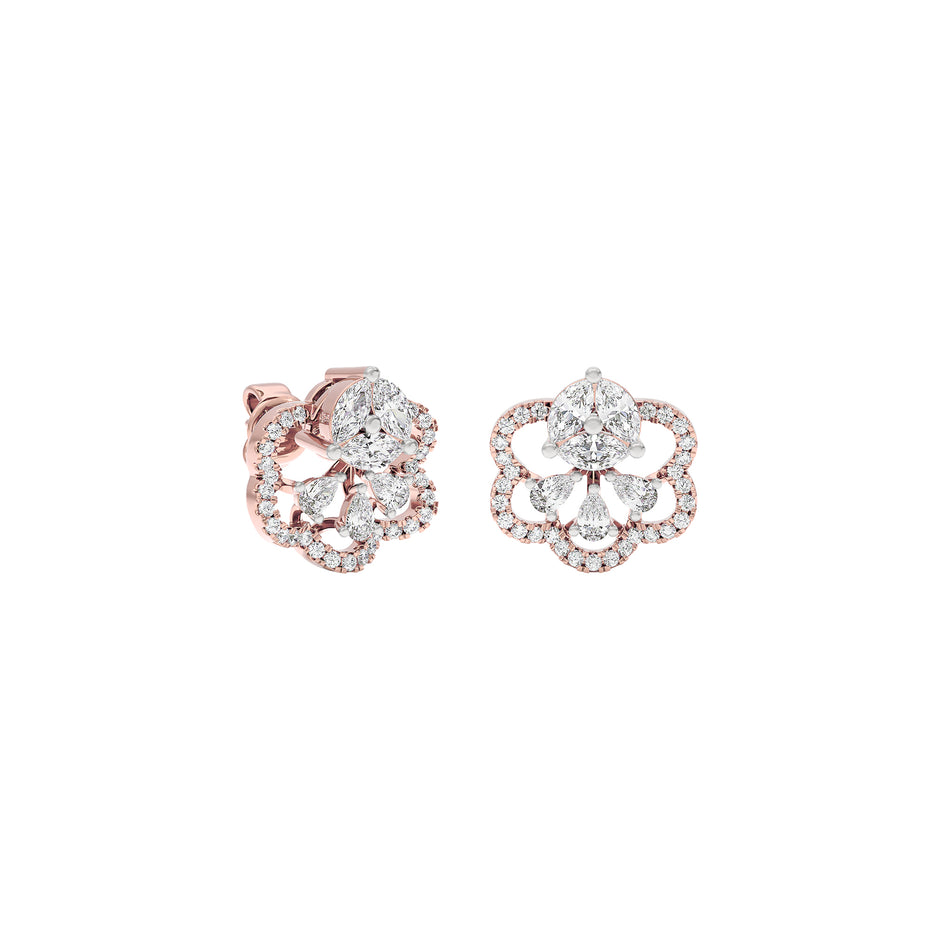 Florette Diamond Earrings 18 KT / Rose Gold