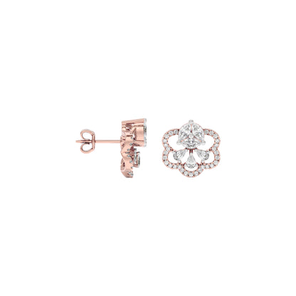 Florette Diamond Earrings 18 KT / Rose Gold