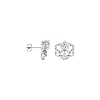 Florette Diamond Earrings 18 KT / White Gold