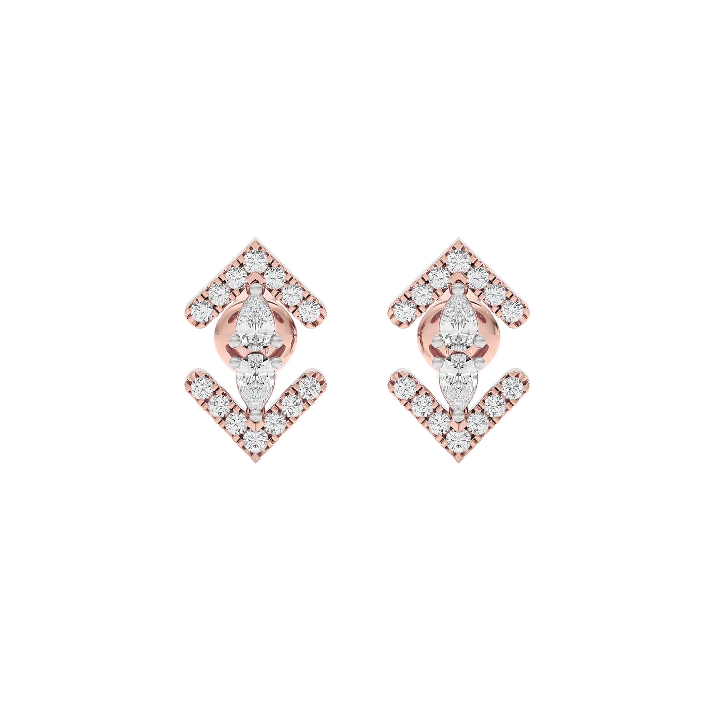 Lyra Diamond Earrings 18 KT / Rose Gold