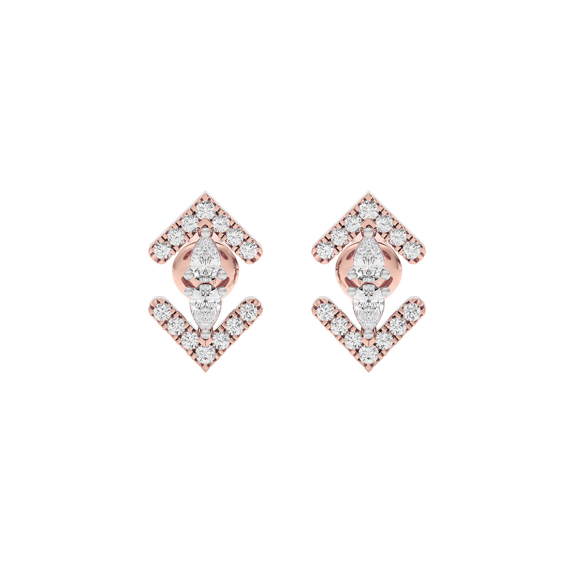 Lyra Diamond Earrings 18 KT / Rose Gold
