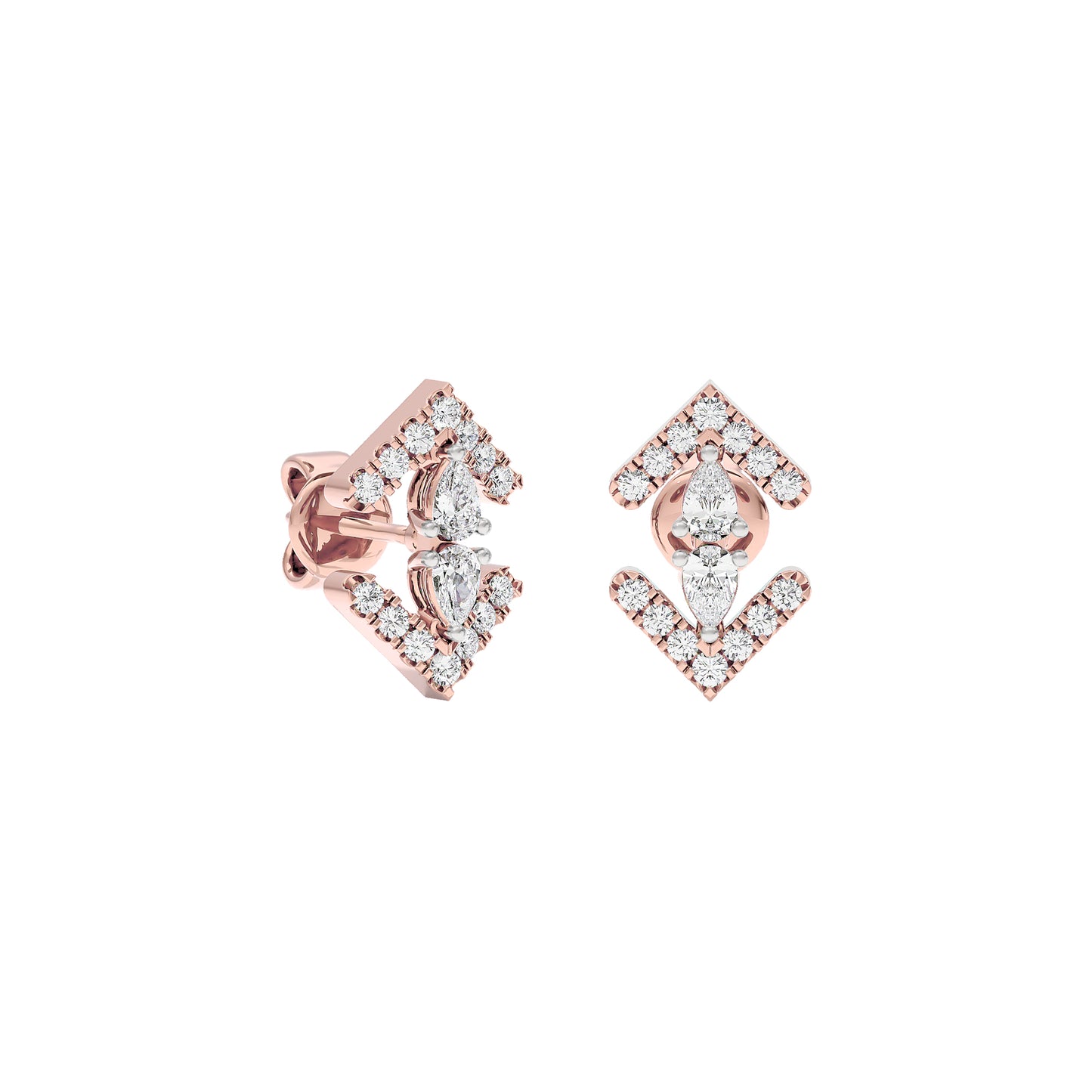 Lyra Diamond Earrings 18 KT / Rose Gold