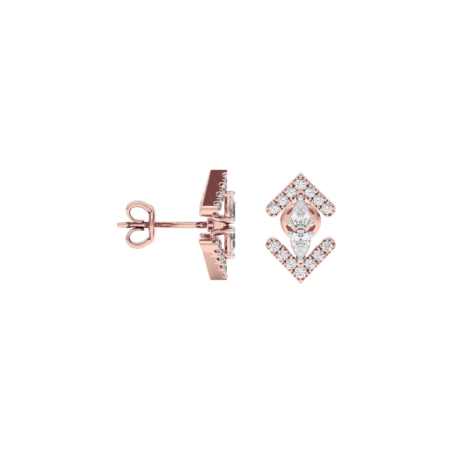 Lyra Diamond Earrings 18 KT / Rose Gold