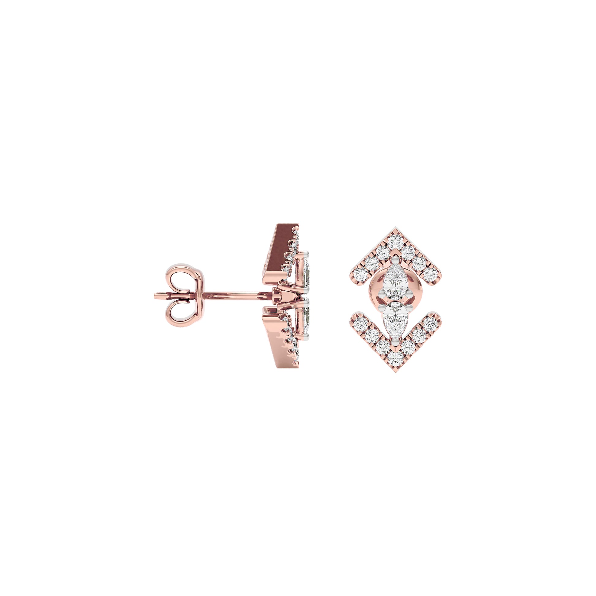 Lyra Diamond Earrings 18 KT / Rose Gold