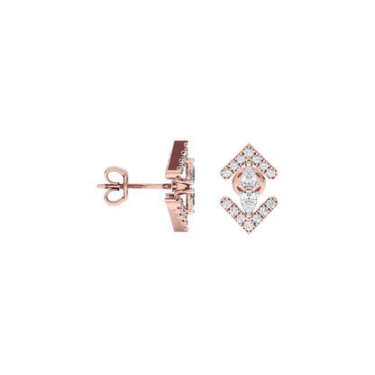 Lyra Diamond Earrings 18 KT / Rose Gold