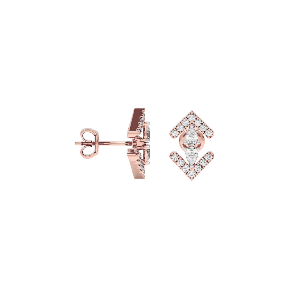Lyra Diamond Earrings 18 KT / Rose Gold