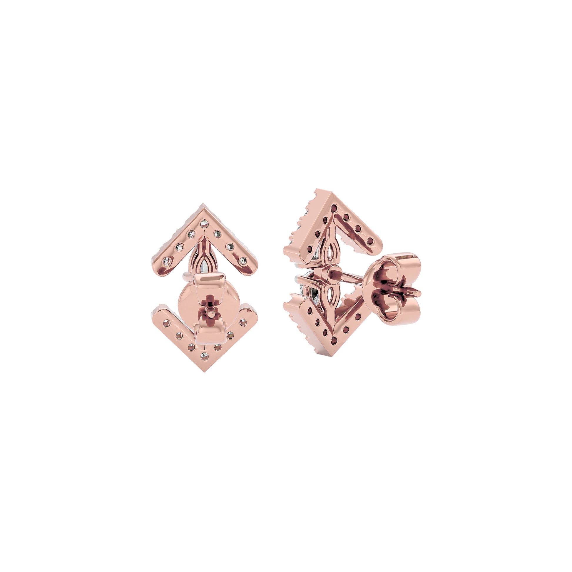 Lyra Diamond Earrings 18 KT / Rose Gold