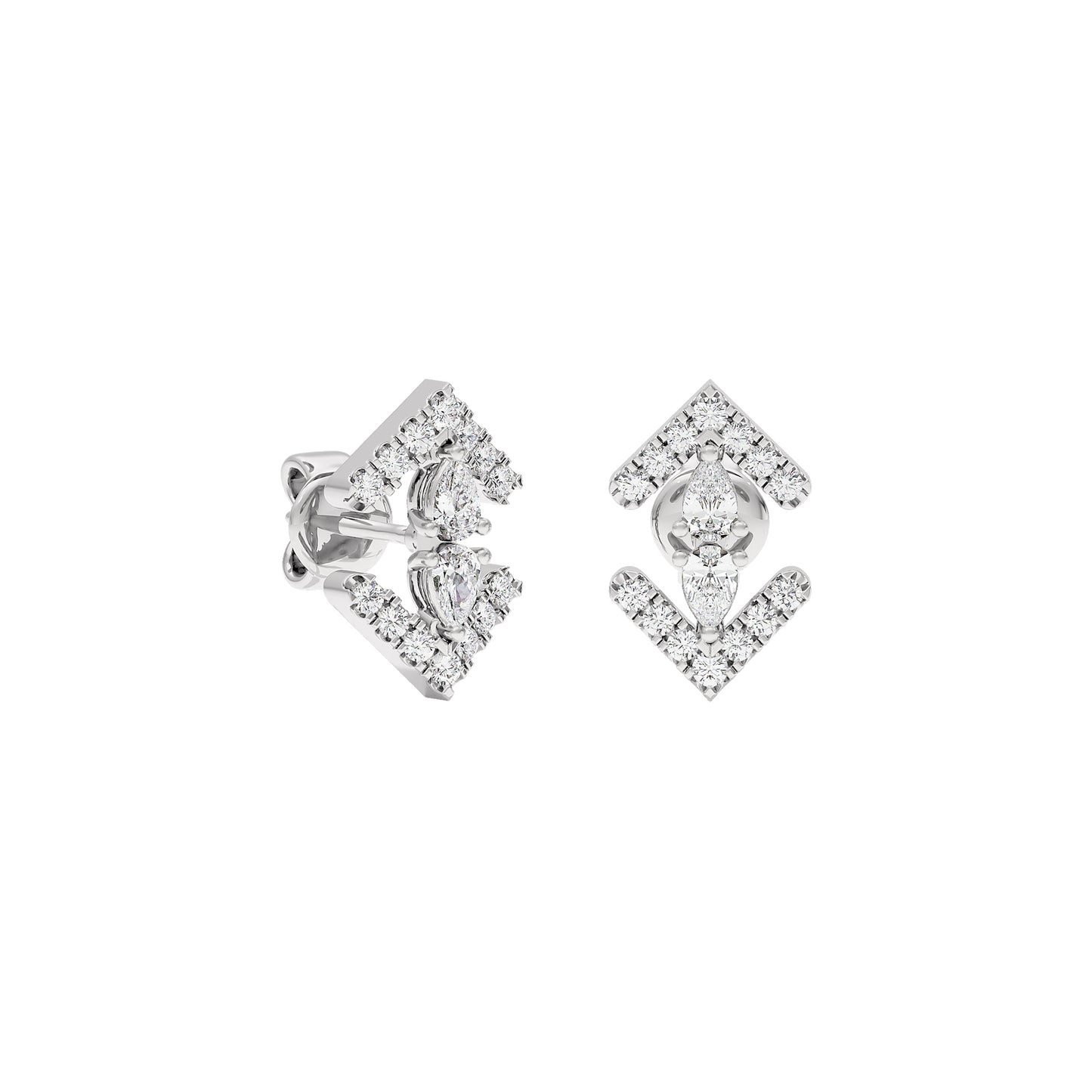 Lyra Diamond Earrings 18 KT / White Gold