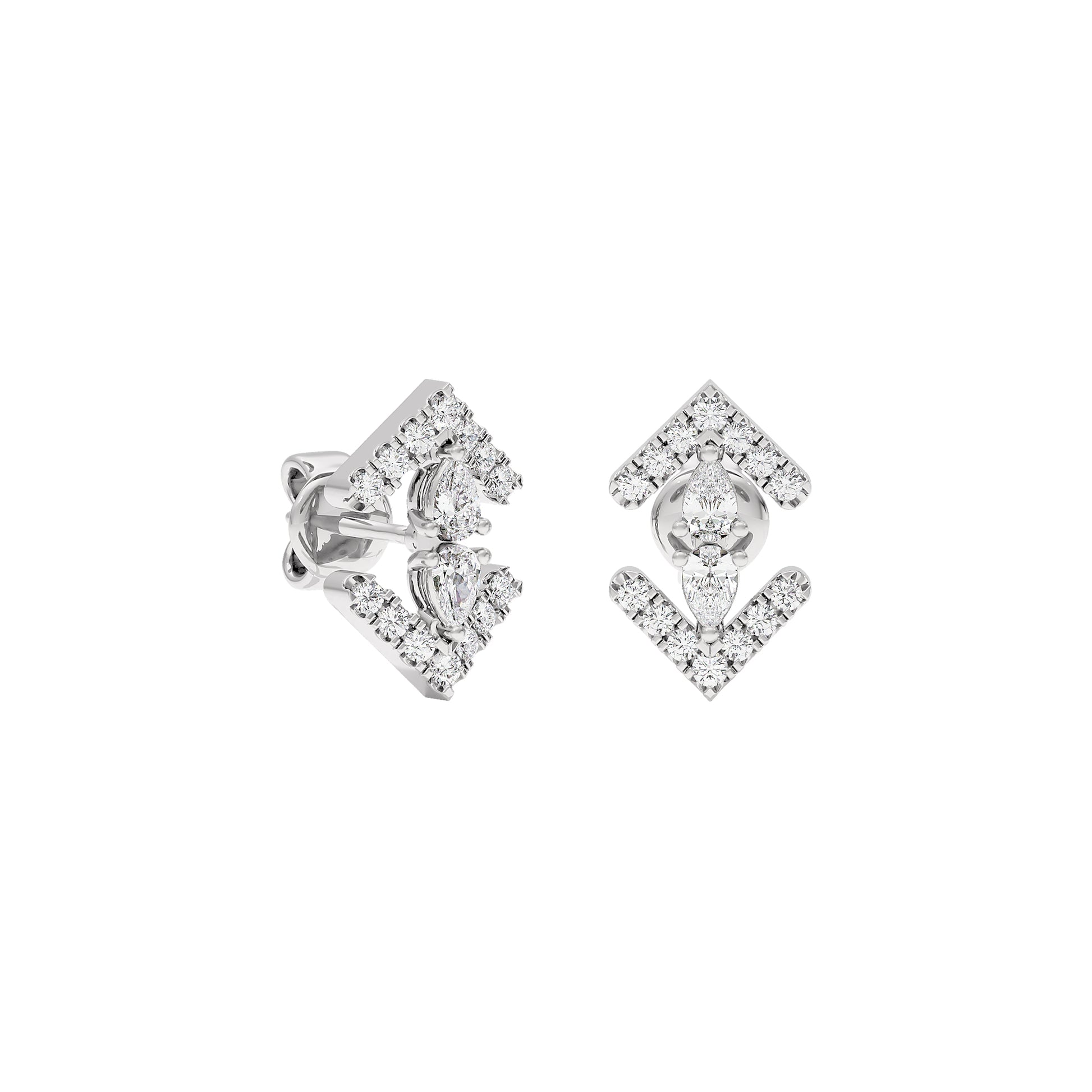 Lyra Diamond Earrings 18 KT / White Gold