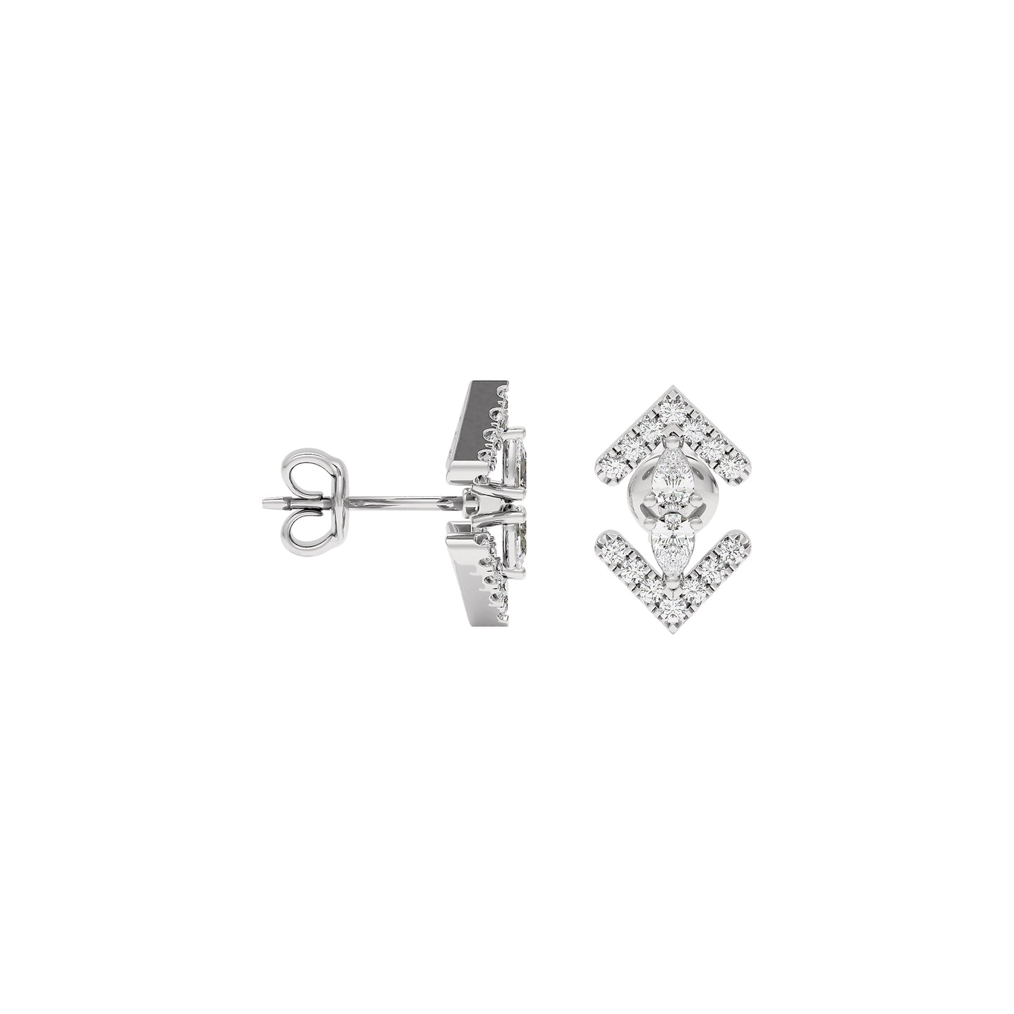 Lyra Diamond Earrings 18 KT / White Gold