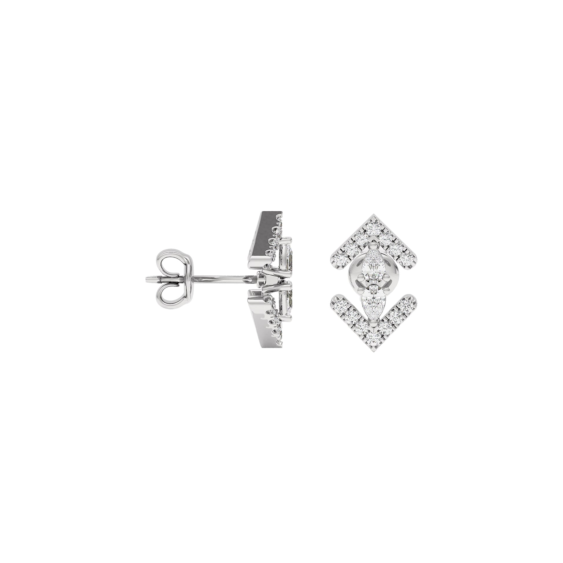 Lyra Diamond Earrings 18 KT / White Gold