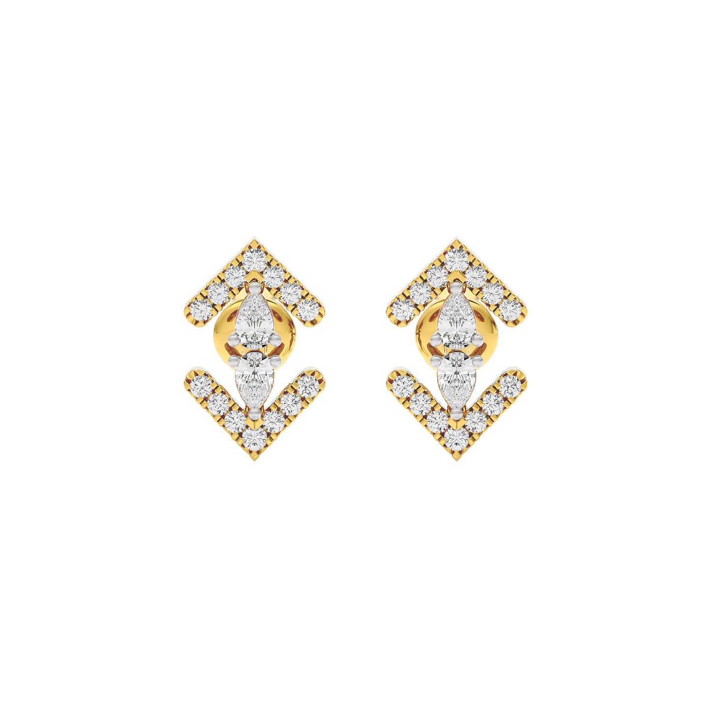 Lyra Diamond Earrings 18 KT / Yellow Gold