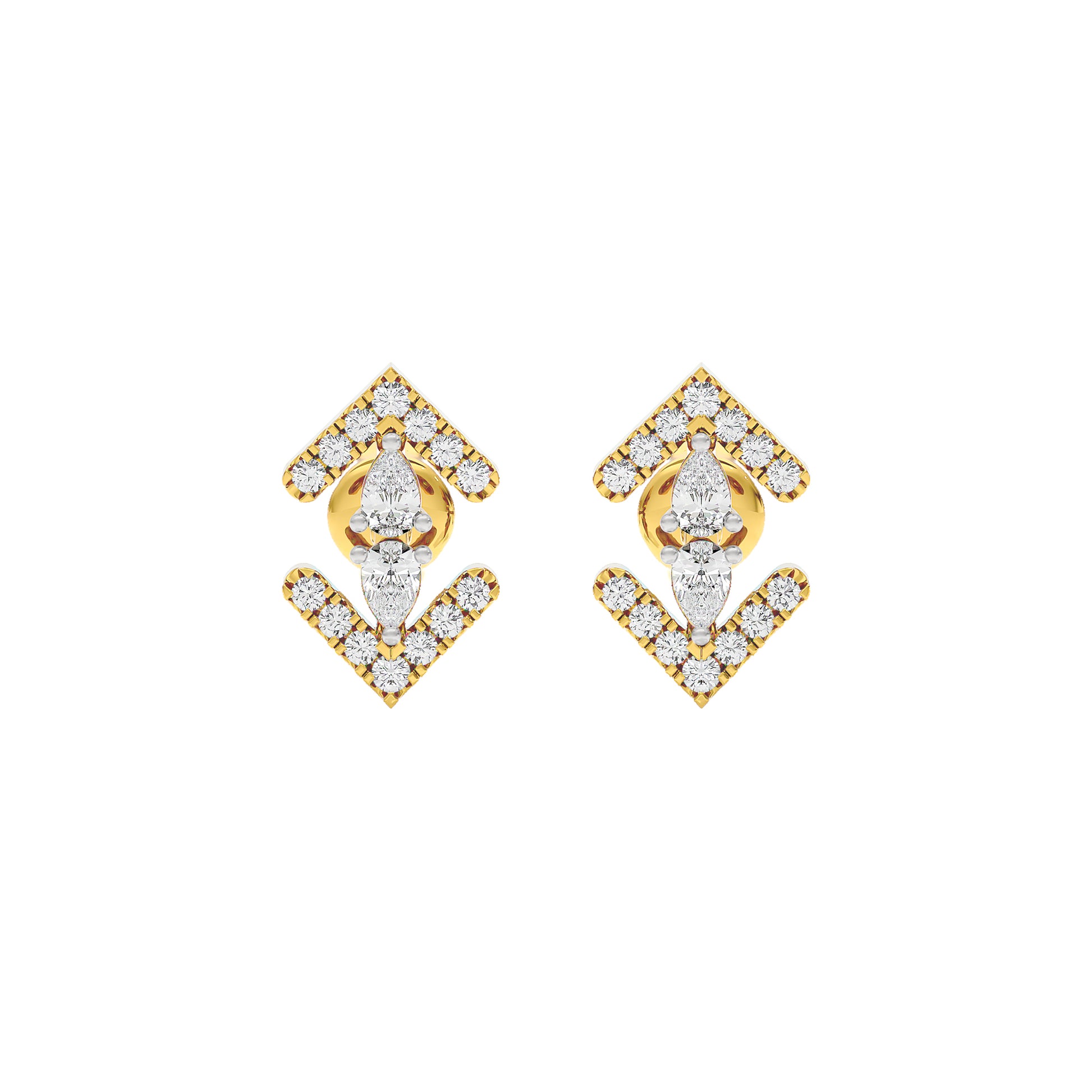 Lyra Diamond Earrings 18 KT / Yellow Gold