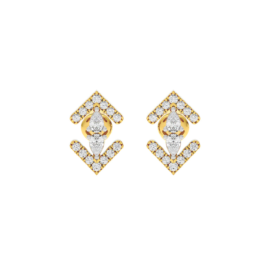 Lyra Diamond Earrings 18 KT / Yellow Gold
