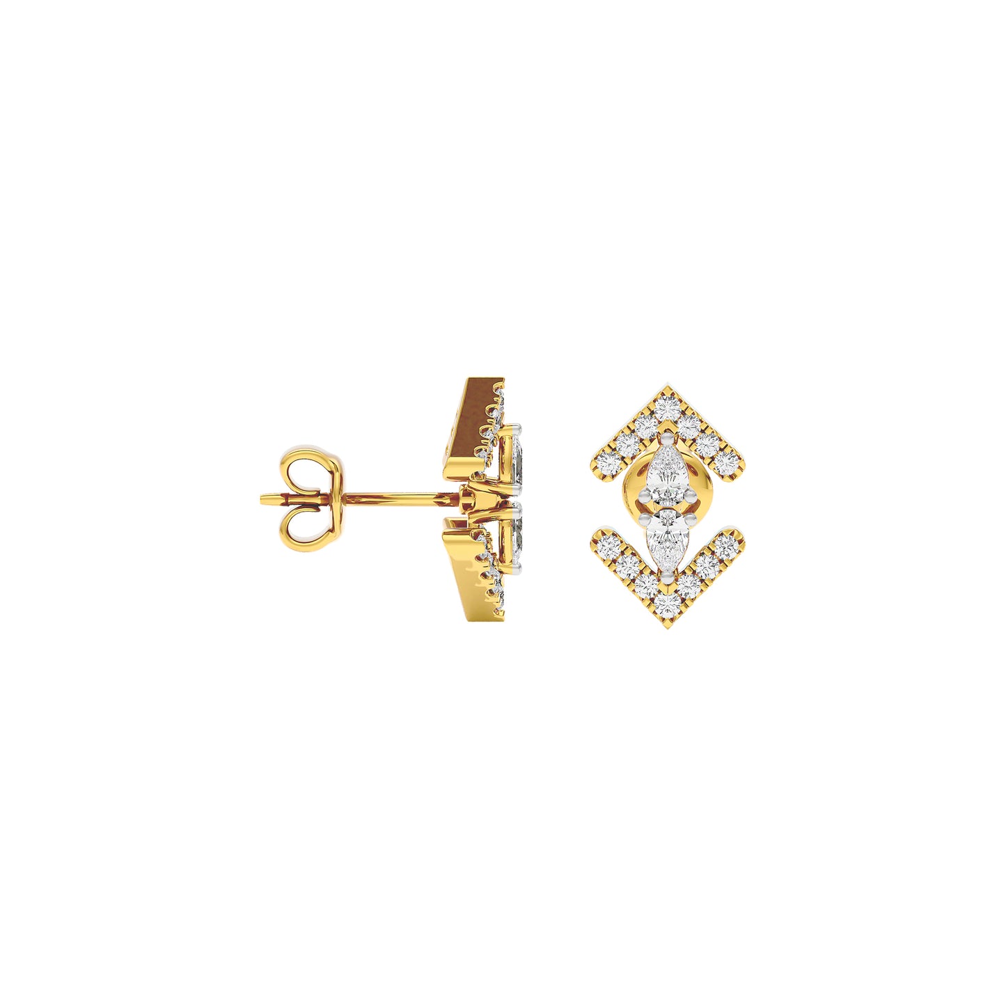 Lyra Diamond Earrings 18 KT / Yellow Gold