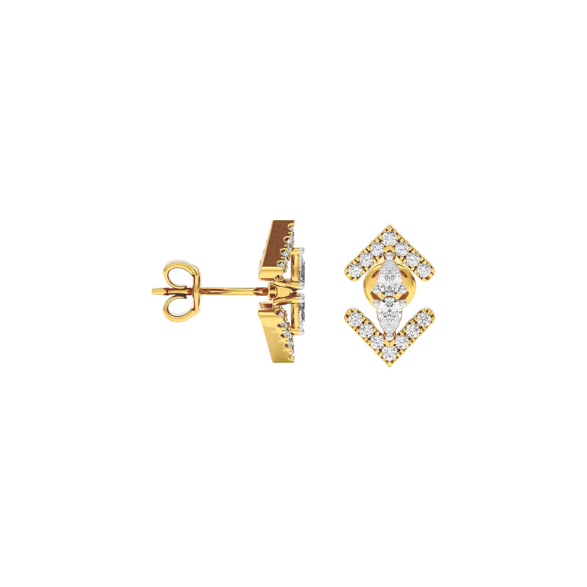 Lyra Diamond Earrings 18 KT / Yellow Gold