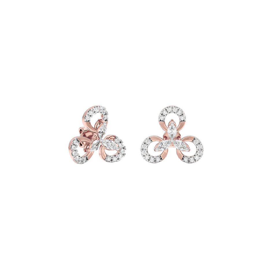 Lena Diamond Earrings 18 KT / Rose Gold