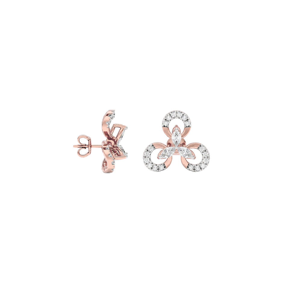 Lena Diamond Earrings 18 KT / Rose Gold