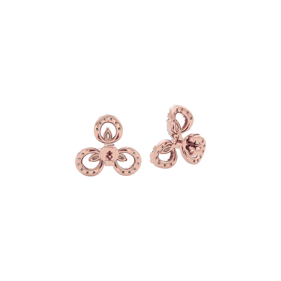 Lena Diamond Earrings 18 KT / Rose Gold
