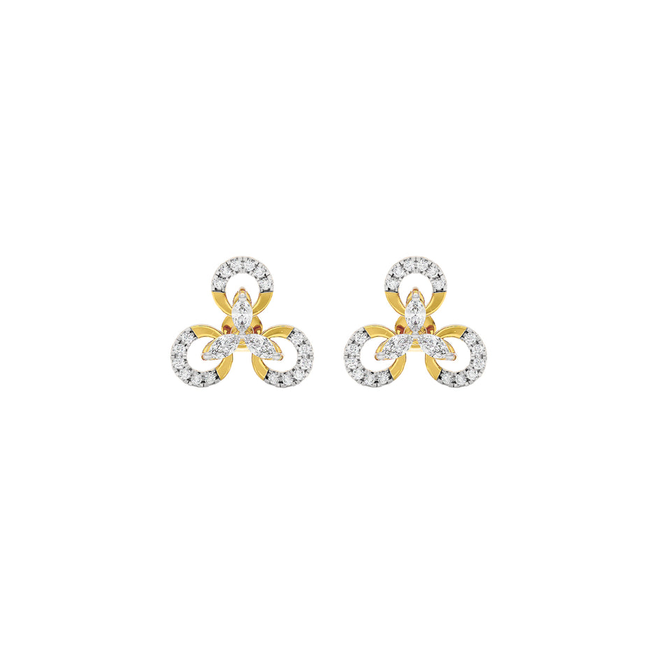 Lena Diamond Earrings 18 KT / Yellow Gold