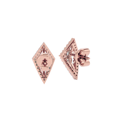 The Apex Two Tone Diamond Earrings 18 KT / Rose Gold